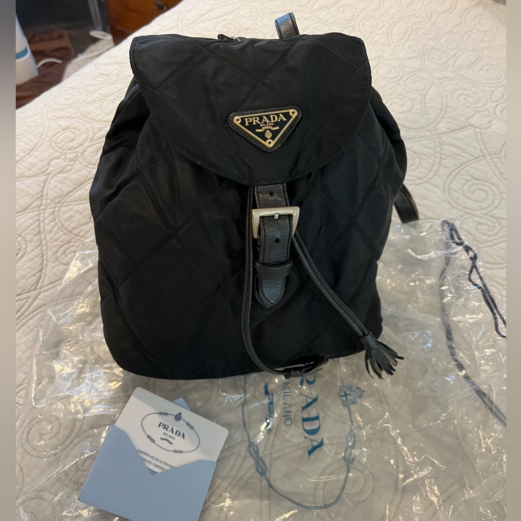 Authentic Prada Quilted Backpack